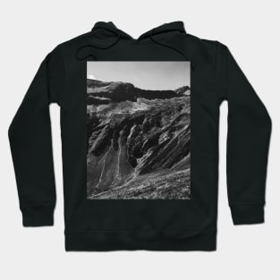 Swiss Alps in Black and White Hoodie